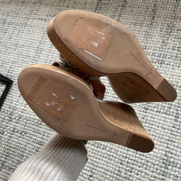 NEW Veronica Beard Dali Raffia Wedge 10 - Picture 3 of 6